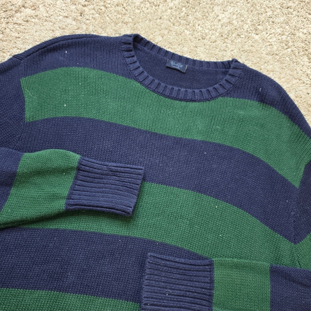 John Galt Brandy Melville Sweater Womens One Size Striped Blue Green Oversized